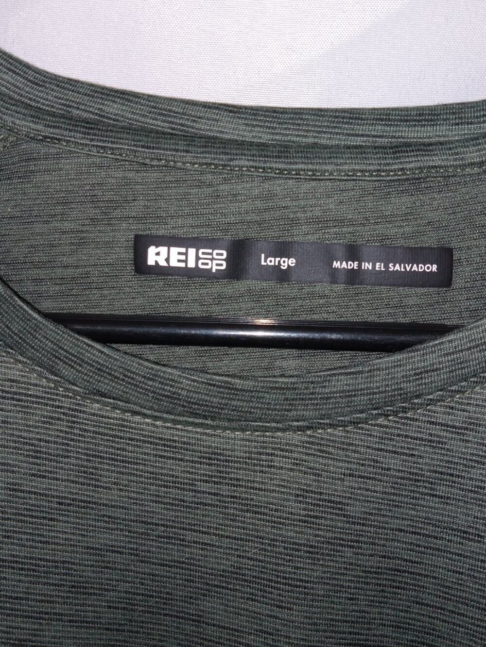 REI Co-op Long Sleeve Base Layer Shirt Men’s L Green Lightweight Hiking Gorpcore - Picture 3 of 10